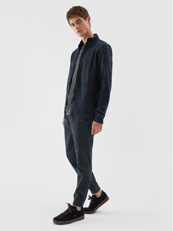 4F 4F Felpa di pile 4FAW23TFLEM120 Blu Regular Fit