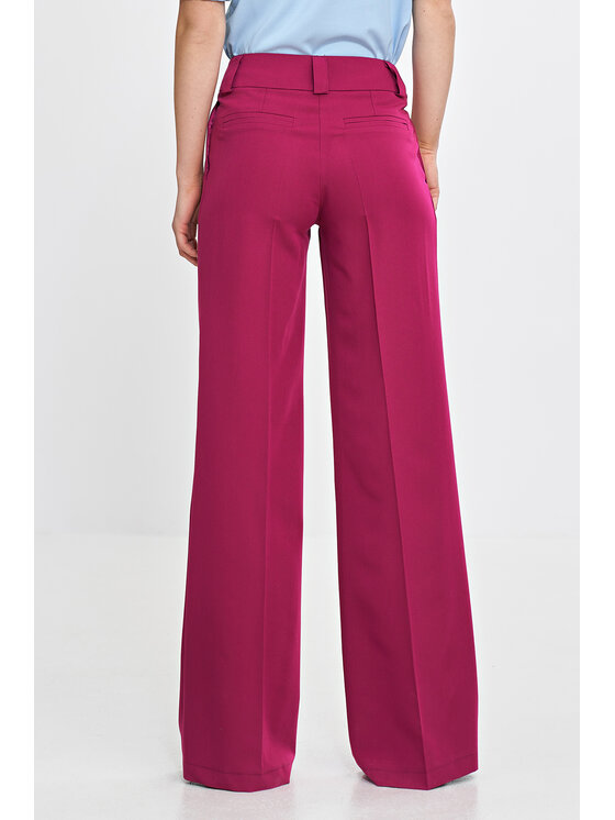 NIFE NIFE Spodnie materiałowe SD155 Różowy Wide Leg