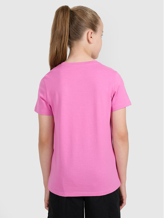 4F 4F T-Shirt BASIC+ Różowy Oversize