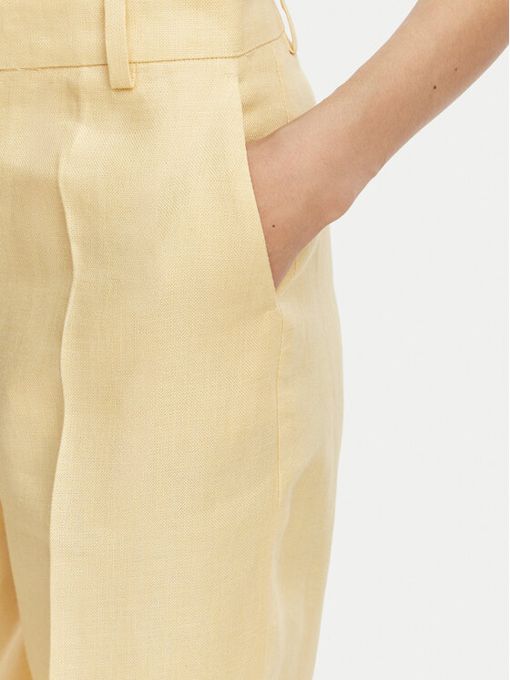 Weekend Max Mara Weekend Max Mara Pantaloni di tessuto Malizia 2615131112 Giallo Straight Fit