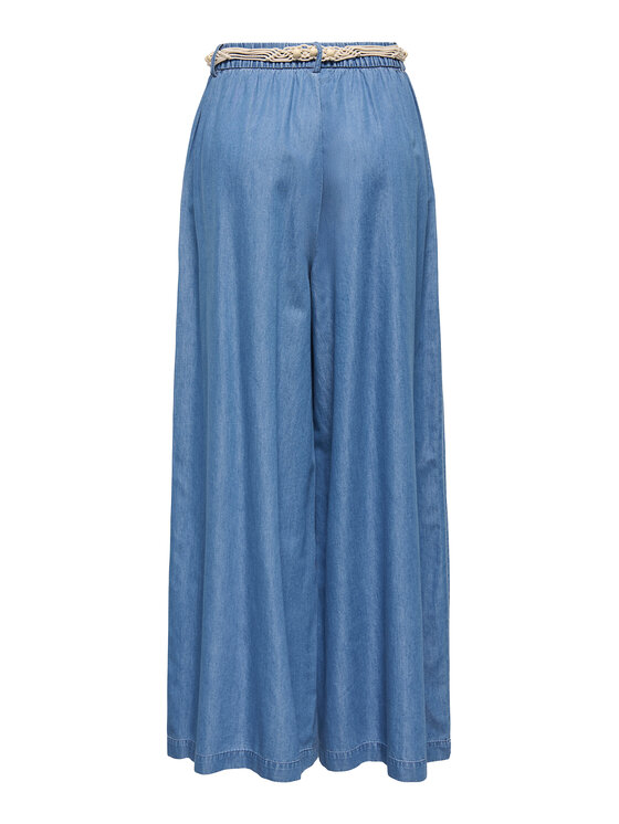 ONLY ONLY Riidest püksid Bea Hw 15375507 Sinine Wide Leg