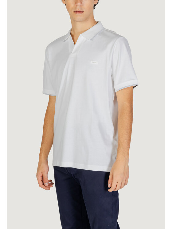 Calvin Klein Jeans Calvin Klein Jeans Polo SMOOTH COTTON OPEN Λευκό To Fit