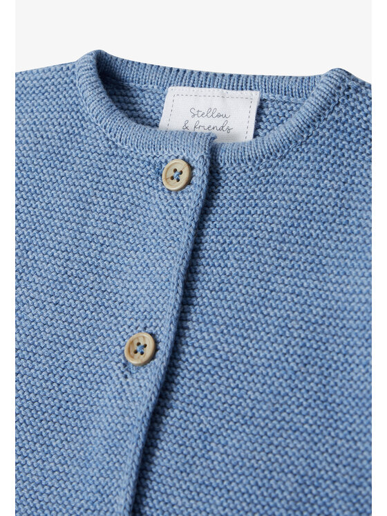 Stellou & friends Stellou & friends Kardigan Knitted Cardigan Niebieski jasny Comfortable Fit