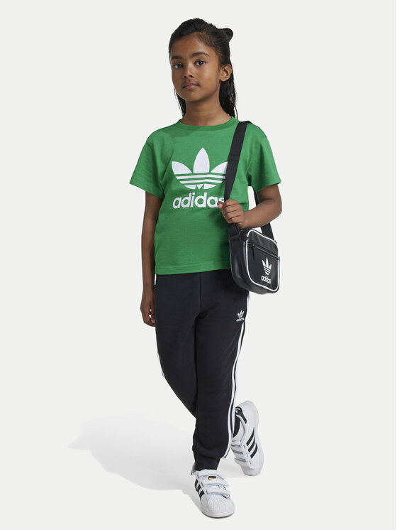 adidas adidas Marškinėliai adicolor Trefoil IY4013 Žalia Regular Fit