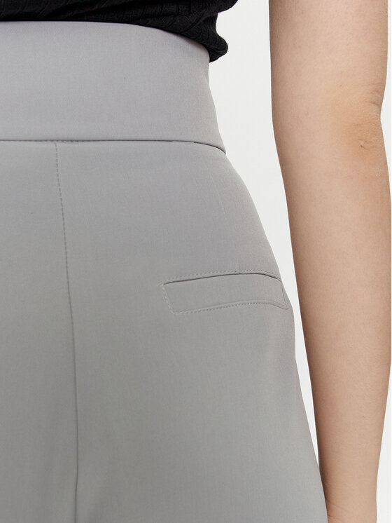 Maryley Maryley Auduma bikses 24EB680/43LU Pelēks Wide Leg