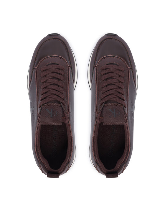 Calvin Klein Calvin Klein Sneakers Retro Runner Sock Panl Lth Neo HW0HW03118 Dunkelrot