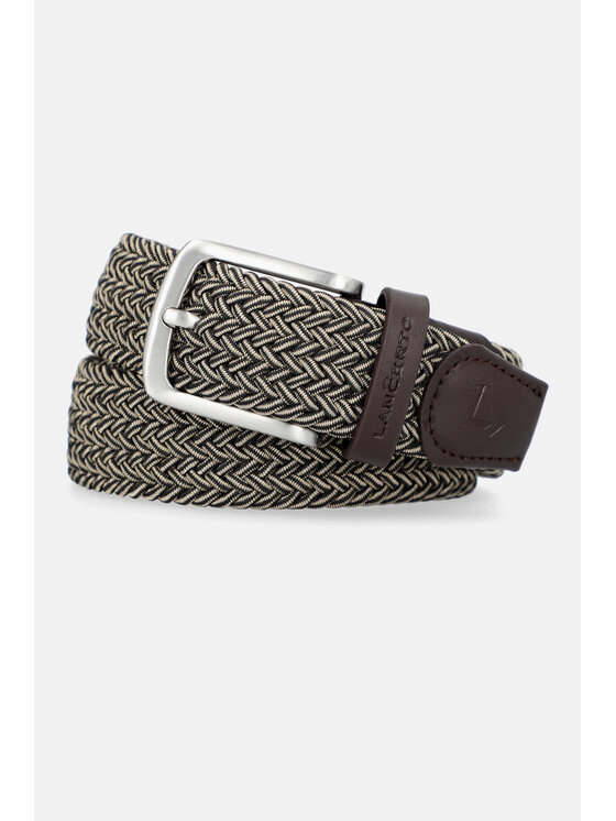 Pasek Męski Lancerto, Czarny, Pleat PS090124000026