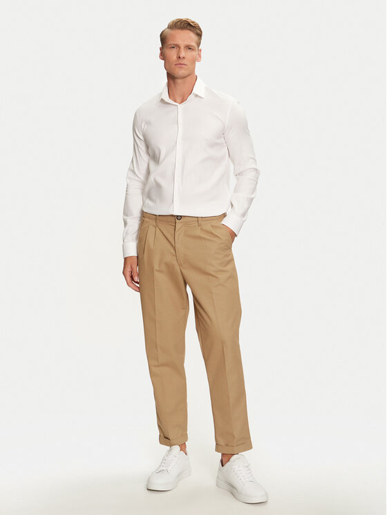 Calvin Klein Calvin Klein Πουκάμισο K10K113528 Λευκό Slim Fit