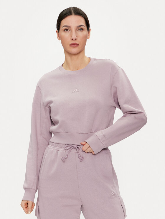 adidas Bluză All Szn Fleece IW1226 Violet Regular Fit