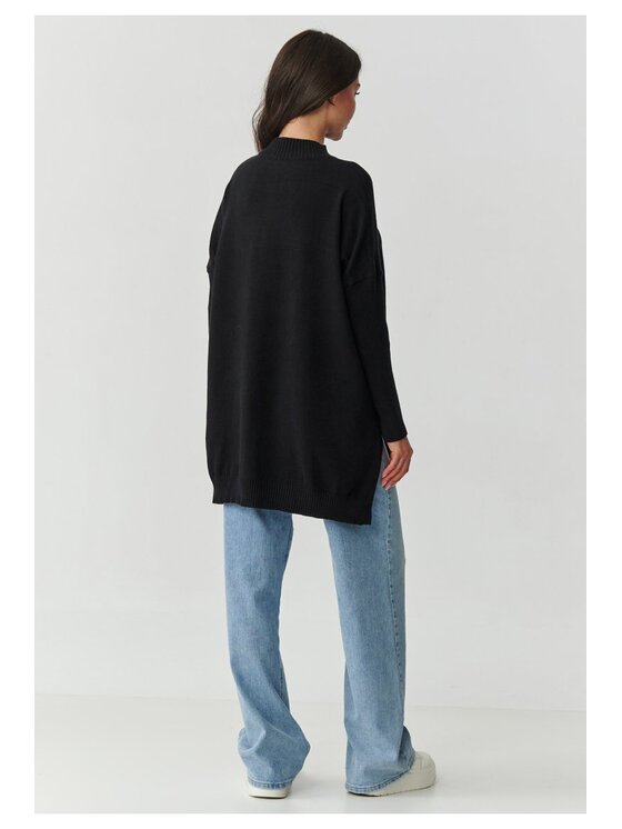 Makadamia Makadamia Sweter S164 Czarny Oversize