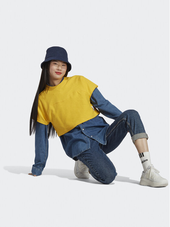 T-shirt Lounge Terry Loop Crop Top HZ1608 Giallo