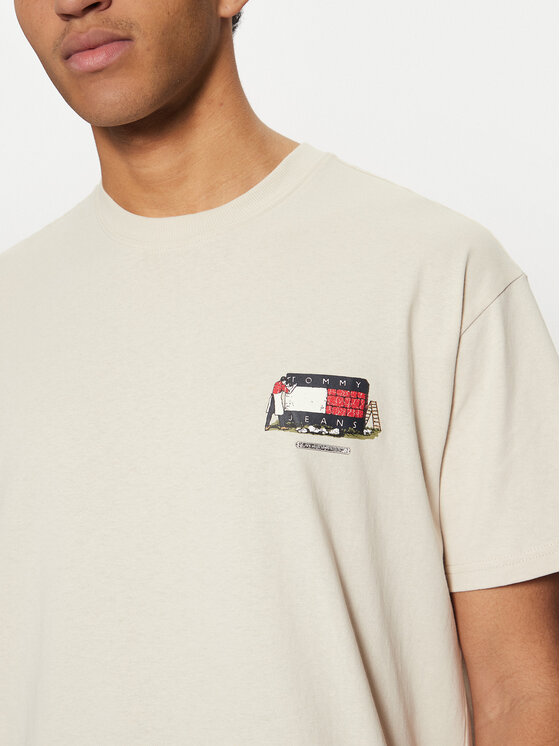 Tommy Jeans Tommy Jeans T-shirt Novelty DM0DM20351 Bež Relaxed Fit