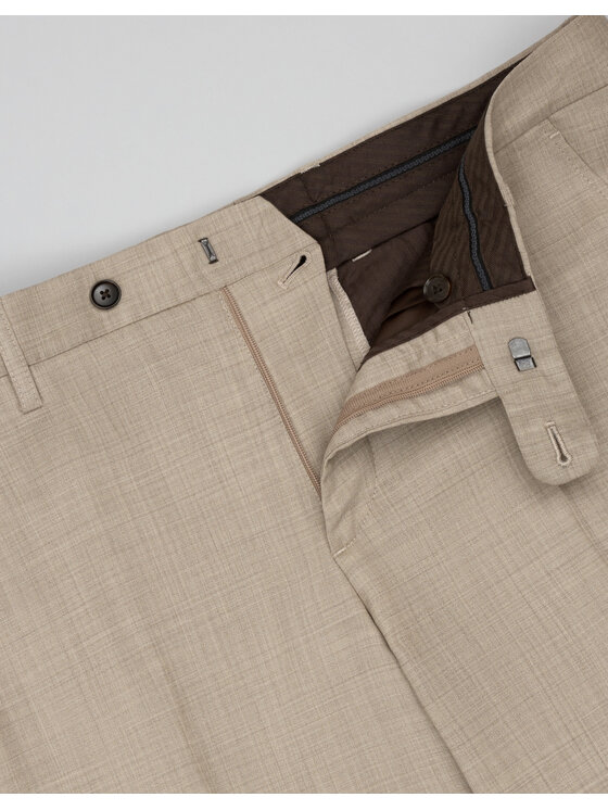 Borgio Borgio Spodnie garniturowe Morgano Beżowy Slim Fit
