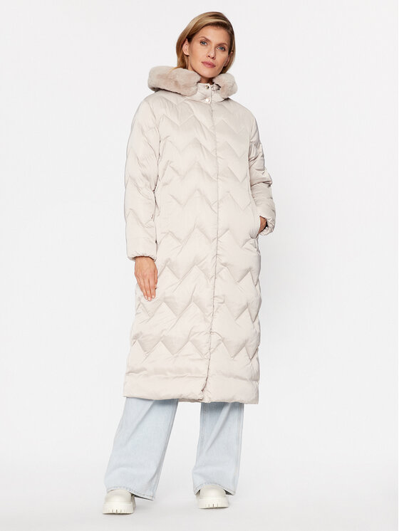 Geox Geacă din puf Chloo W3626F T2655F 1724 Bej Regular Fit