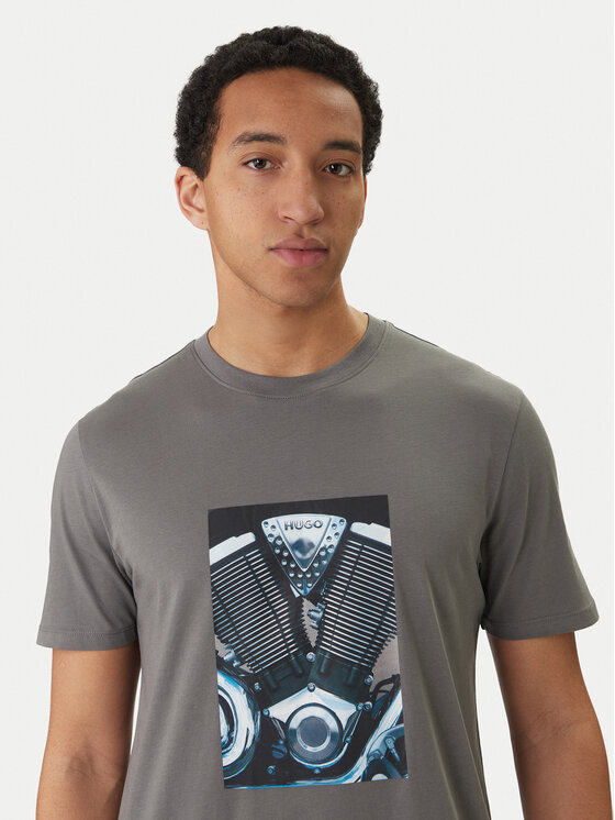 HUGO HUGO T-Shirt Dostino 50557674 Grau Regular Fit