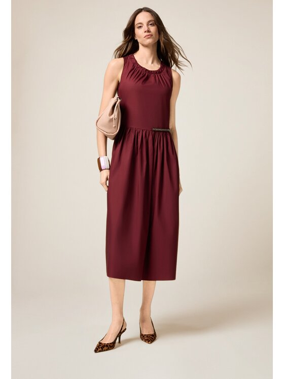 Oltre Oltre Vestito da giorno 7371R104913N036 Bordeaux A-Line Fit