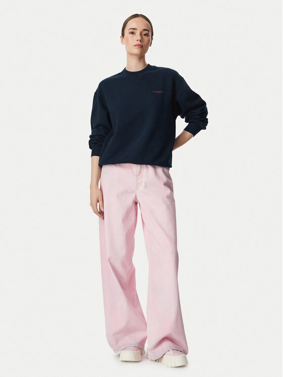 Tommy Jeans Tommy Jeans Sweatshirt Script DW0DW23583 Dunkelblau Regular Fit