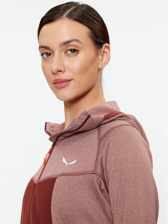 Salewa Salewa Majica dugih rukava Puez Hybrid Pl 27389 Tamnocrvena Regular Fit