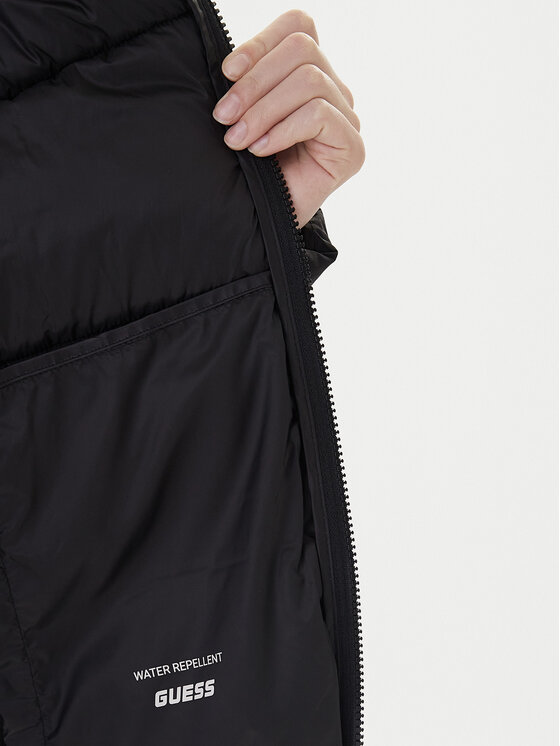 Guess Guess Пухено яке New Claudia V4YL03 WFUD0 Черен Regular Fit