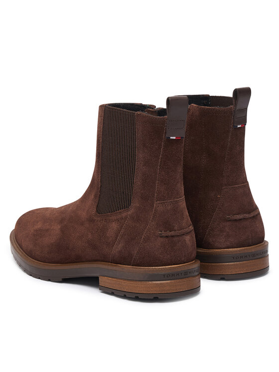 Tommy Hilfiger Tommy Hilfiger Členková obuv Cleated Hilifger Suede Boot FM0FM05961 Hnedá