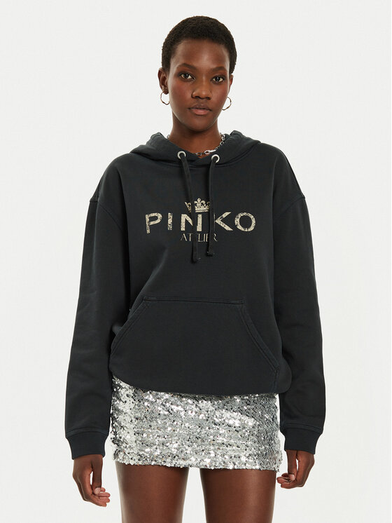 PINKO Pinko Mikina Bassani 104388 A27V Čierna Regular Fit