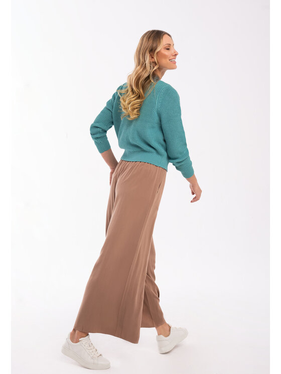 Volcano Volcano Sweter S-MELA Zielony Regular Fit