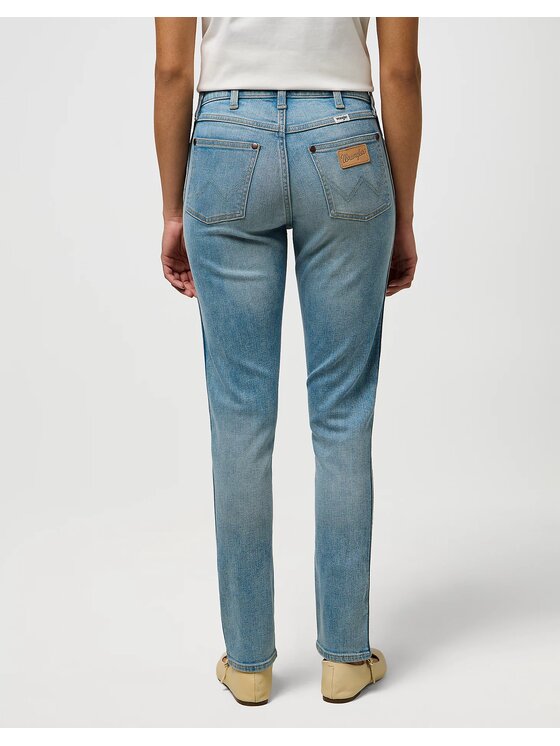Wrangler Wrangler Jeansy SKINNY HIGH Niebieski Skinny Fit