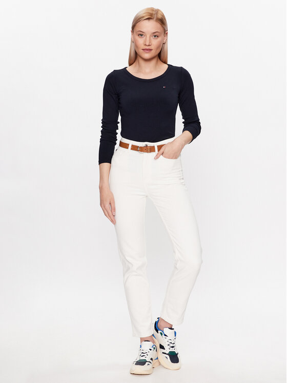 Tommy Hilfiger Tommy Hilfiger Majica WW0WW38869 Tamnoplava Slim Fit