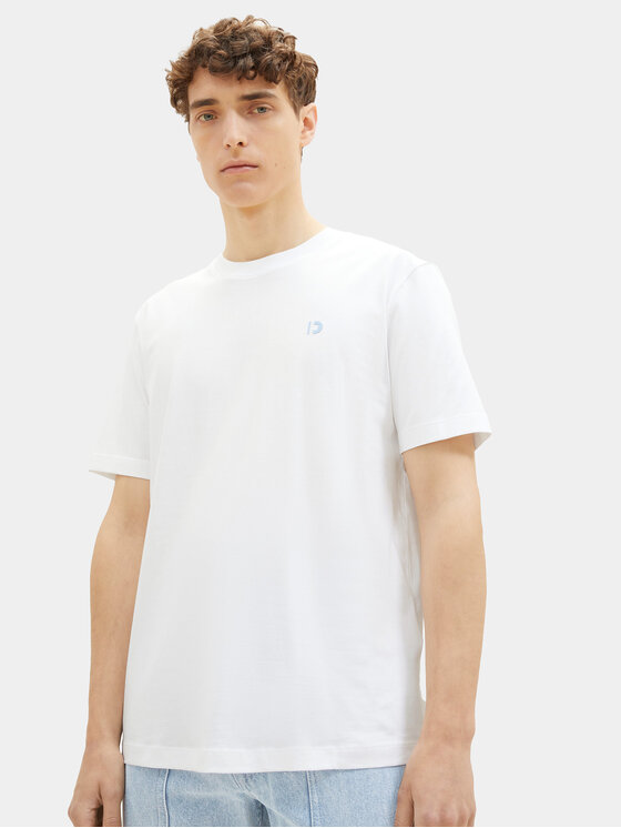 Tom Tailor Denim Tom Tailor Denim T-shirt 1037655 Bianco Basic Fit