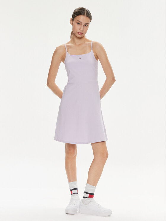 Tommy Jeans Tommy Jeans Vasarinė suknelė Essential DW0DW17988 Violetinė Slim Fit