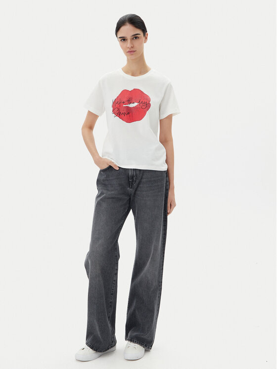 JDY JDY T-Shirt Daisy 15348400 Biały Regular Fit