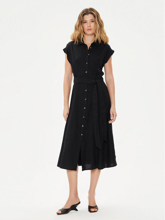Gap Gap Košilové šaty 857655-02 Černá Regular Fit