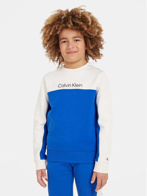 Calvin Klein Jeans Bluză Color Block IB0IB01866 Albastru Regular Fit