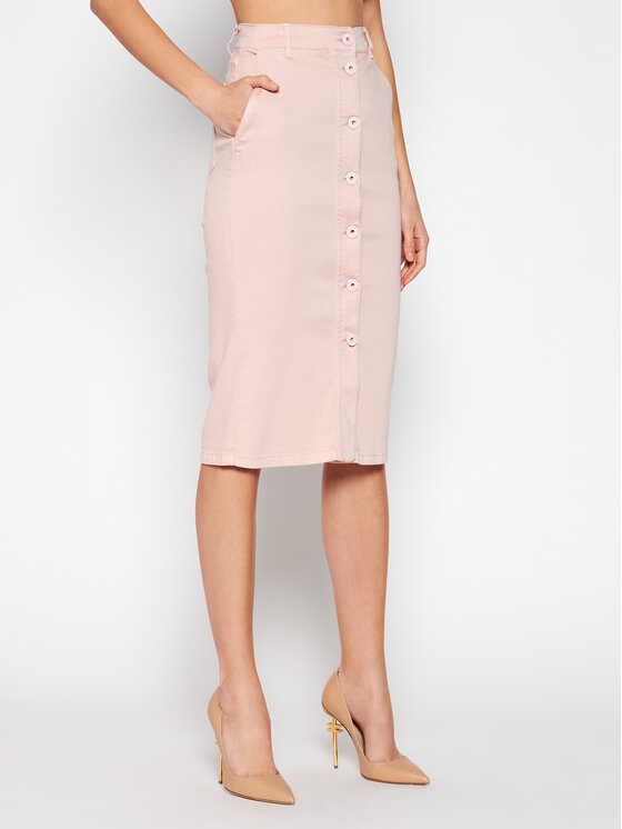 Marella Marella Φούστα τζιν Dindi 31010115 Ροζ Slim Fit