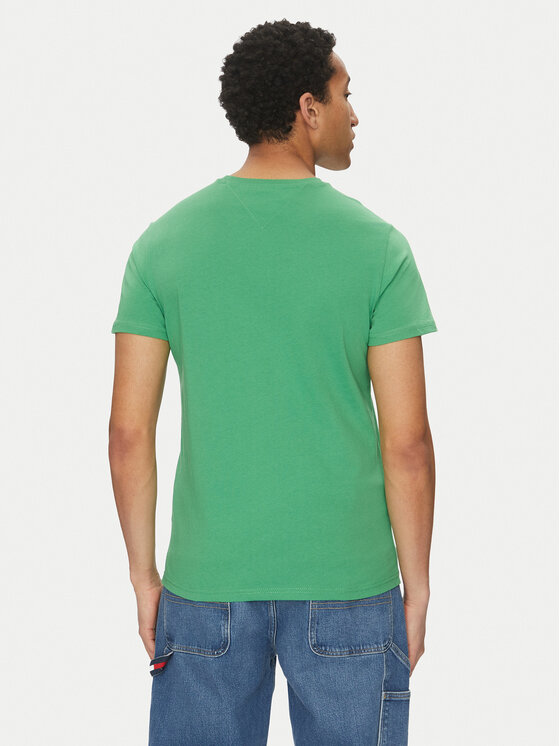 Tommy Jeans Tommy Jeans T-shirt Essential DM0DM20740 Zelena Slim Fit
