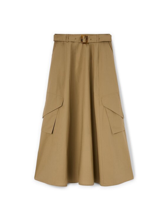 Motivi Motivi Gonna maxi 1202Q001047N022 Marrone Flared Fit