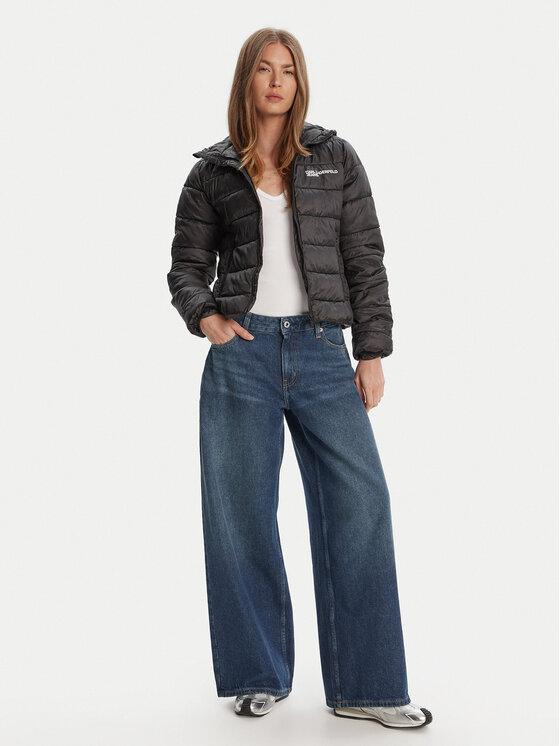 Karl Lagerfeld Jeans Karl Lagerfeld Jeans Kurtka zimowa A3W15026 Czarny Regular Fit