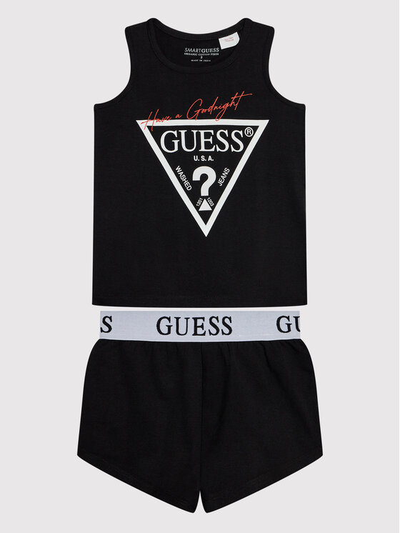 Guess Pyžamo J1BG00 J1311 Čierna Regular Fit