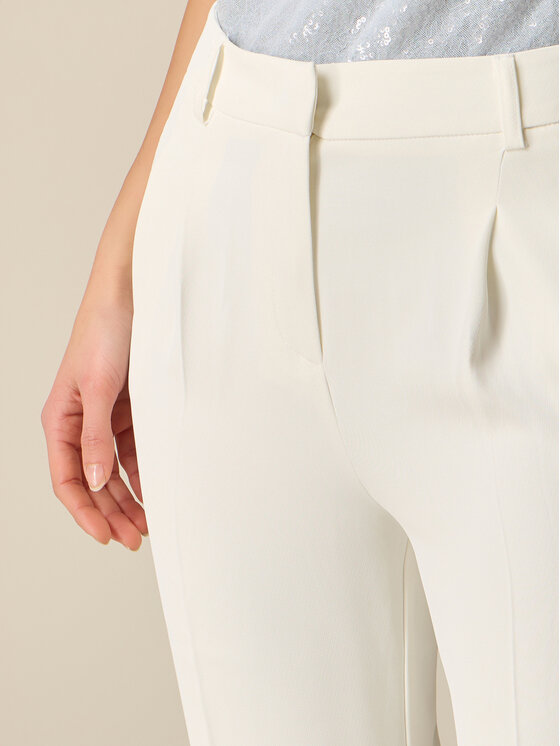 Oltre Oltre Pantaloni di tessuto P003R008871N021 Bianco Regular Fit