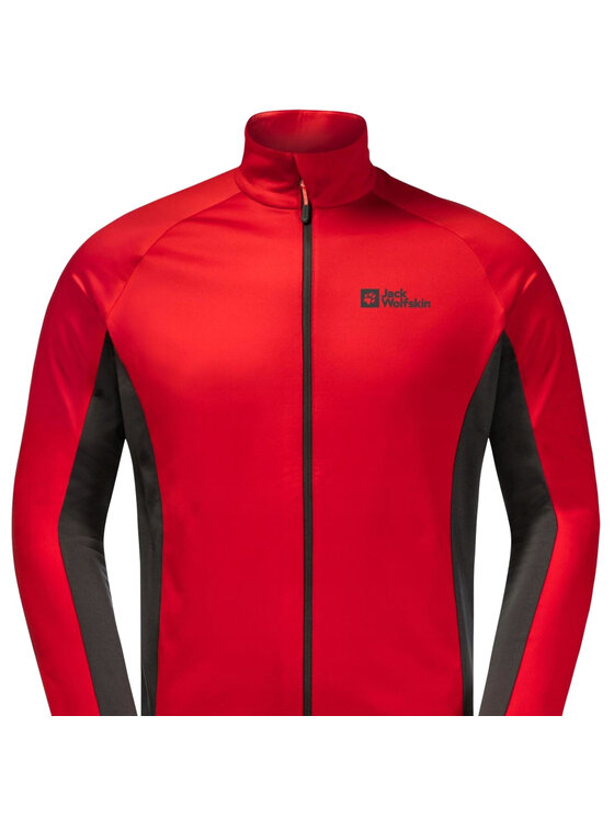 Jack Wolfskin Jack Wolfskin Felpa Morobbia Fleece FZ M Rosso Regular Fit