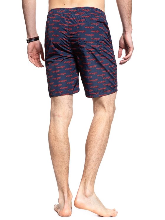 Wrangler Wrangler Szorty materiałowe SWIM SHORT Niebieski Slim Fit