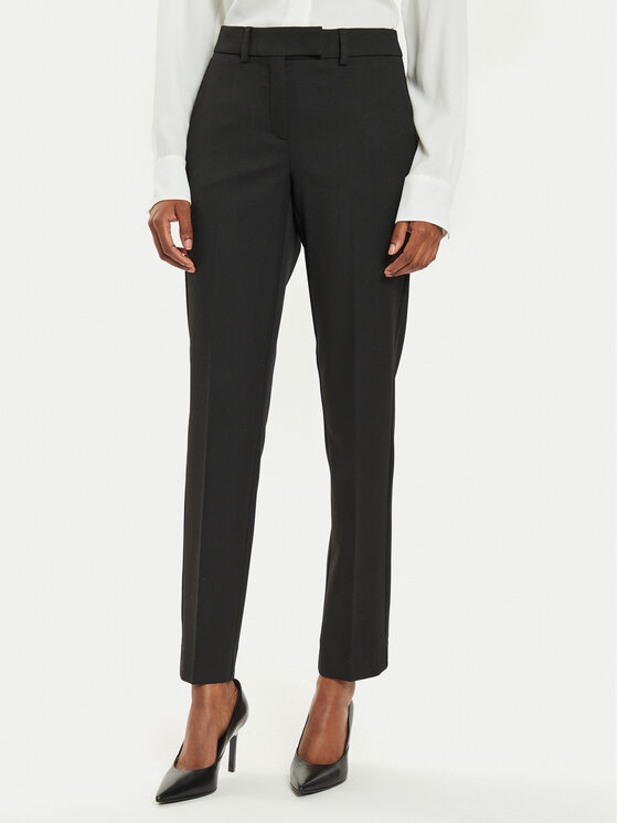 Marella Bavlnené nohavice Sofocle 2423136182 Čierna Regular Fit
