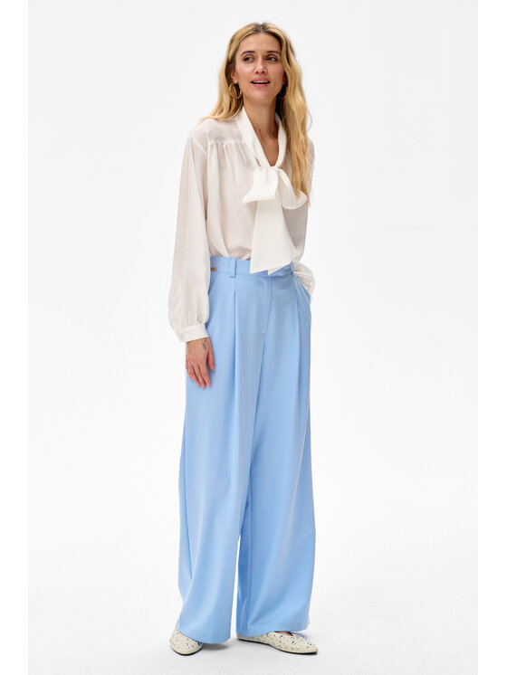 blue shadow blue shadow Spodnie materiałowe Frida Niebieski Regular Fit