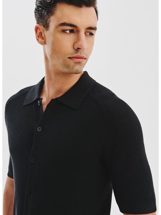 Pako Lorente Pako Lorente Polo P25WF-TX-006 Czarny Classic Fit