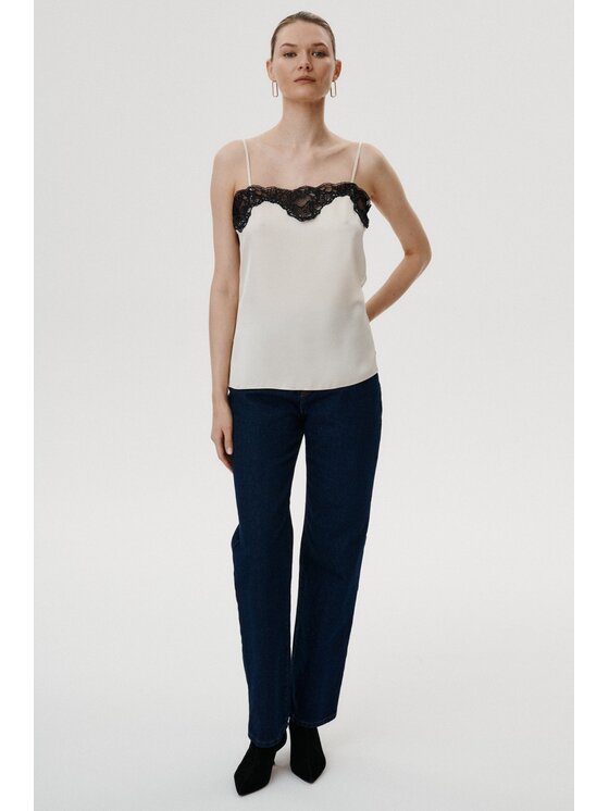 MARI PRETI MARI PRETI Top Elise Beige Regular Fit