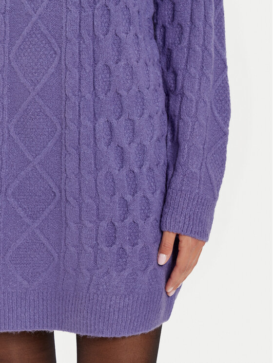 Brave Soul Brave Soul Плетена рокля LKD-248SINBYB Виолетов Regular Fit