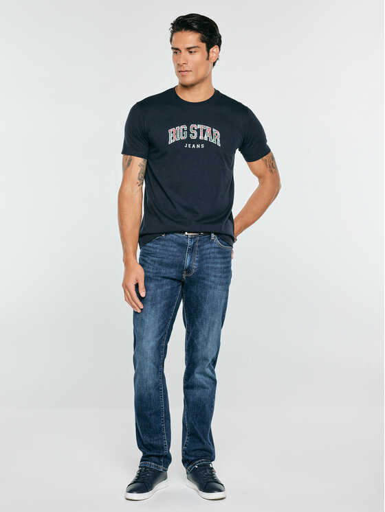 BIG STAR BIG STAR T-Shirt MERON Granatowy Basic Fit