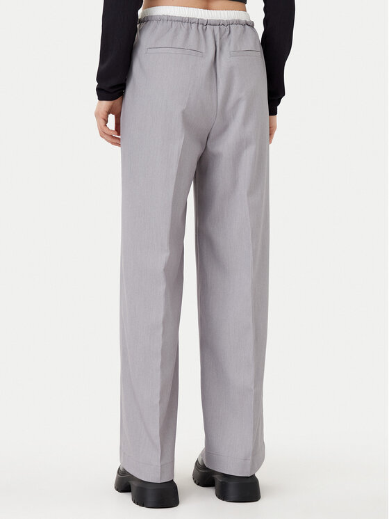 Noisy May Noisy May Штани з тканини Alva 27033258 Сірий Straight Fit