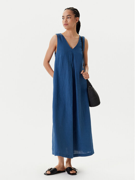 United Colors Of Benetton United Colors Of Benetton Rochie de vară 4AGHDV07C Albastru Relaxed Fit