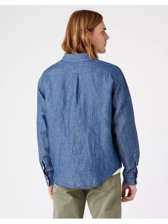 Wrangler Wrangler Camicia LS 1 PKT SHIRT Blu Regular Fit